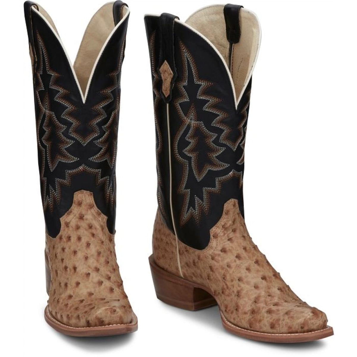 Full Quill Ostrich Leather Western Boots B9138