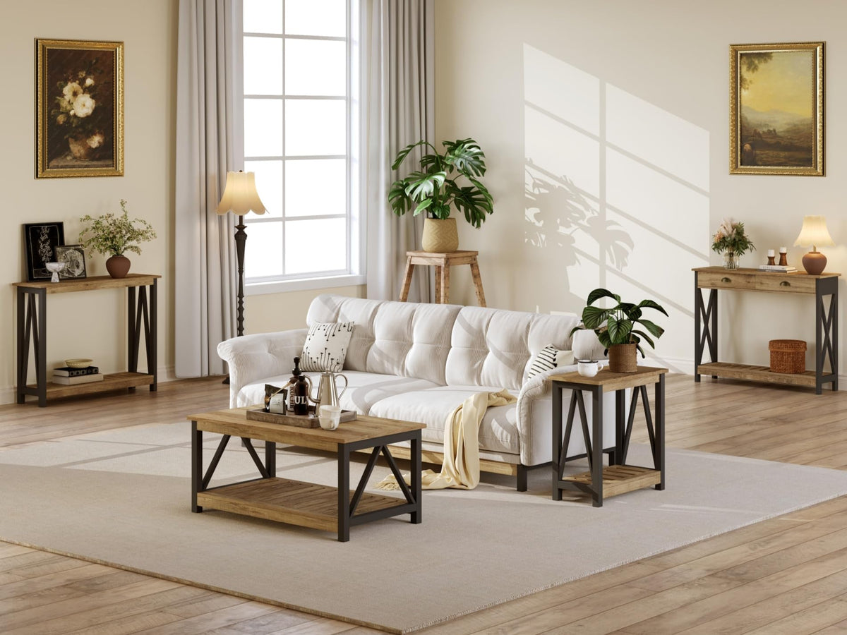 Farmhouse Console Table with Drawer D98655