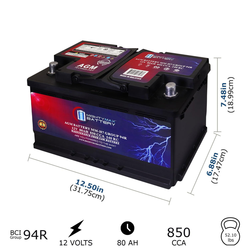 12V 80AH 850 CCA Replacement Battery R787630