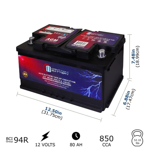 12V 80AH 850 CCA Replacement Battery R787630