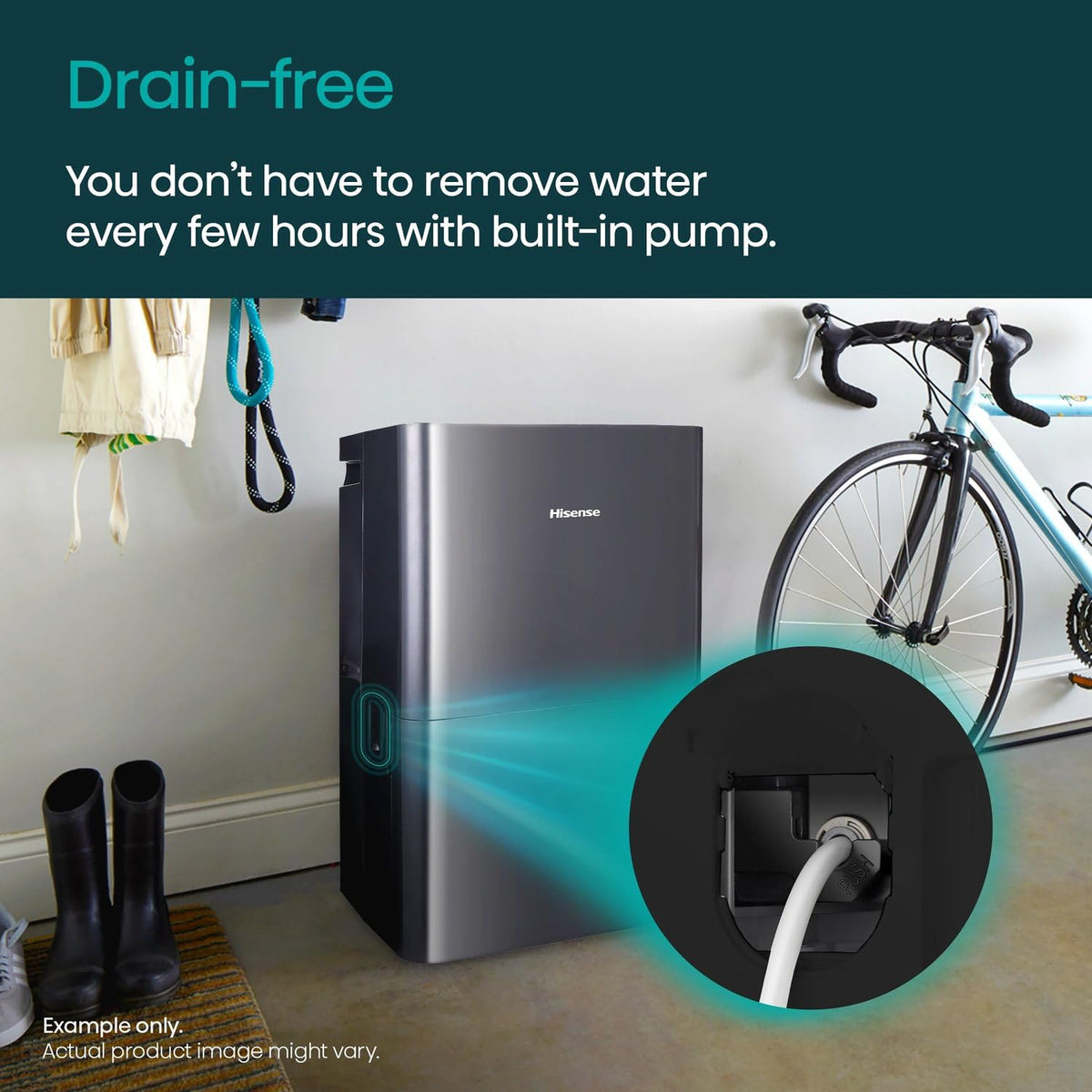 50-Pint Portable Dehumidifier with Built-In Pump J776125