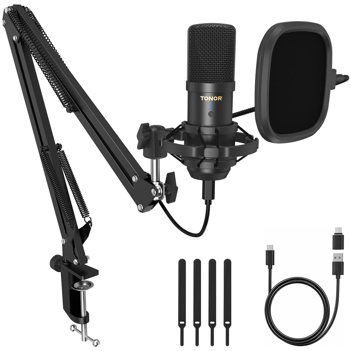 USB Condenser Microphone with Boom Arm Kit M6747
