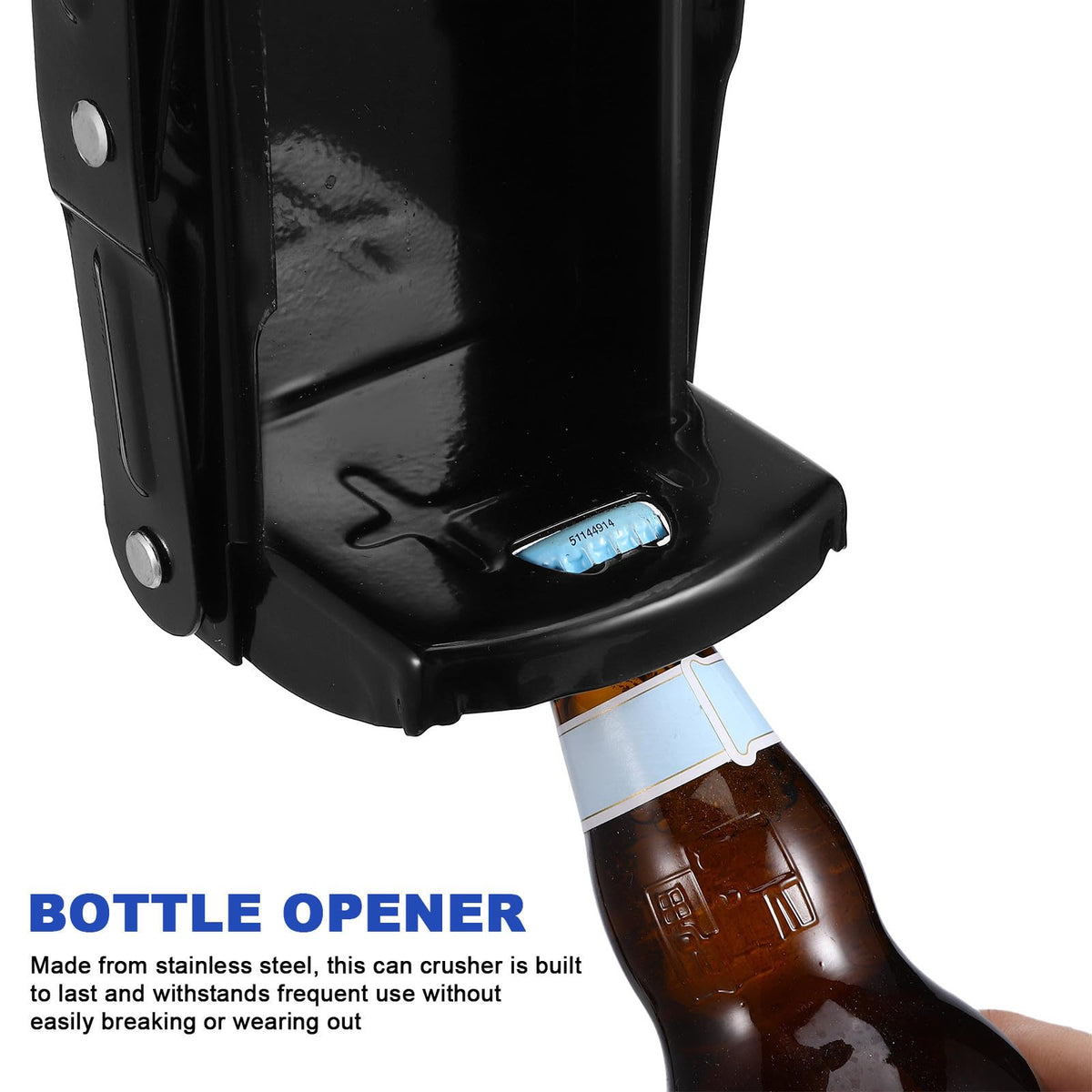 Wall Mounted Can Crusher with Folding Handle V807189