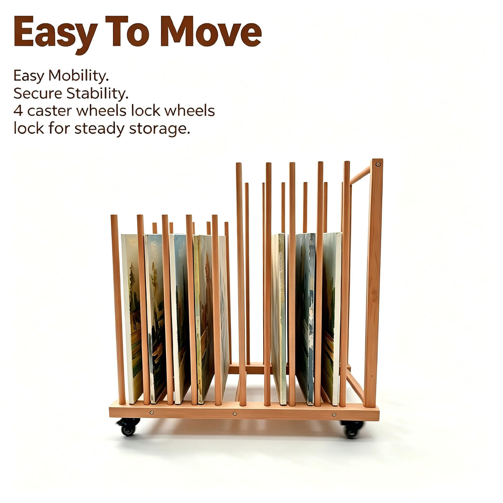 Art Storage Rack with Wheels L6093