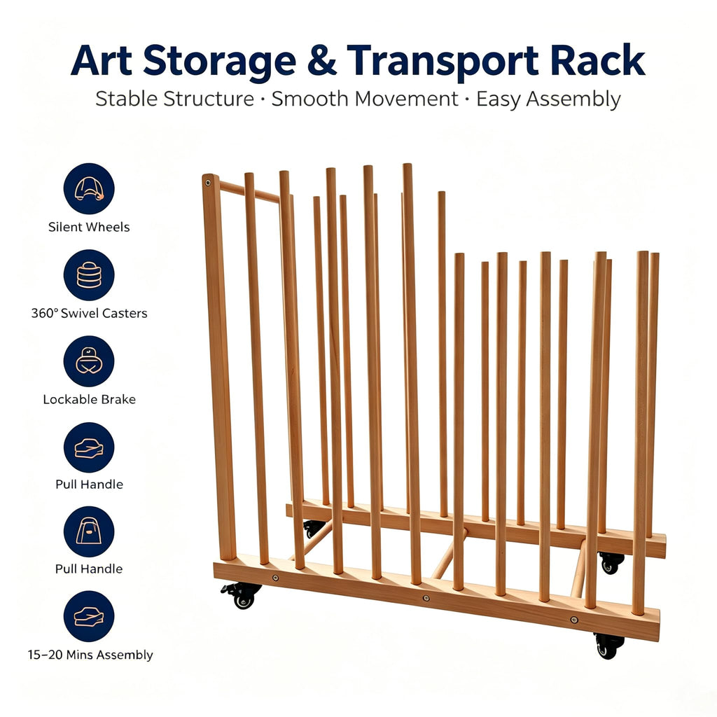 Art Storage Rack with Wheels L6093
