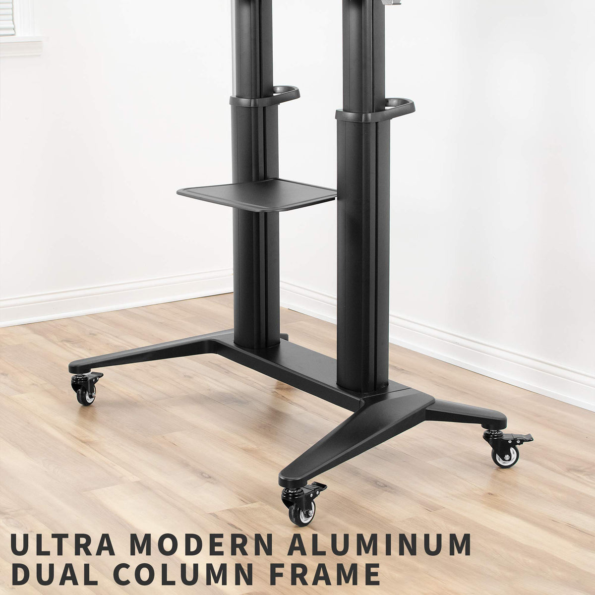 Aluminum Mobile TV Cart for 32 to 120 inch Screens up to 308 lbs, Black D55725