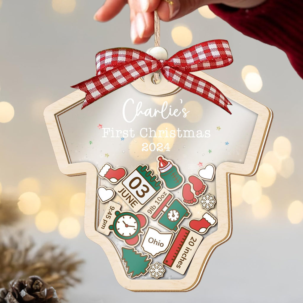 Baby's First Christmas Ornament 2026 Acrylic Wooden 5" W1539