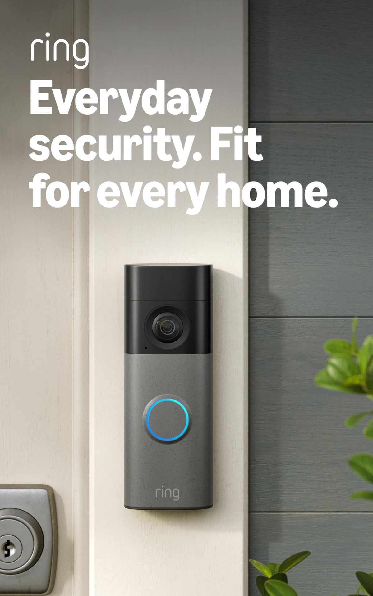 Battery Doorbell 2K Wide-Angle Speckled Gray V26128