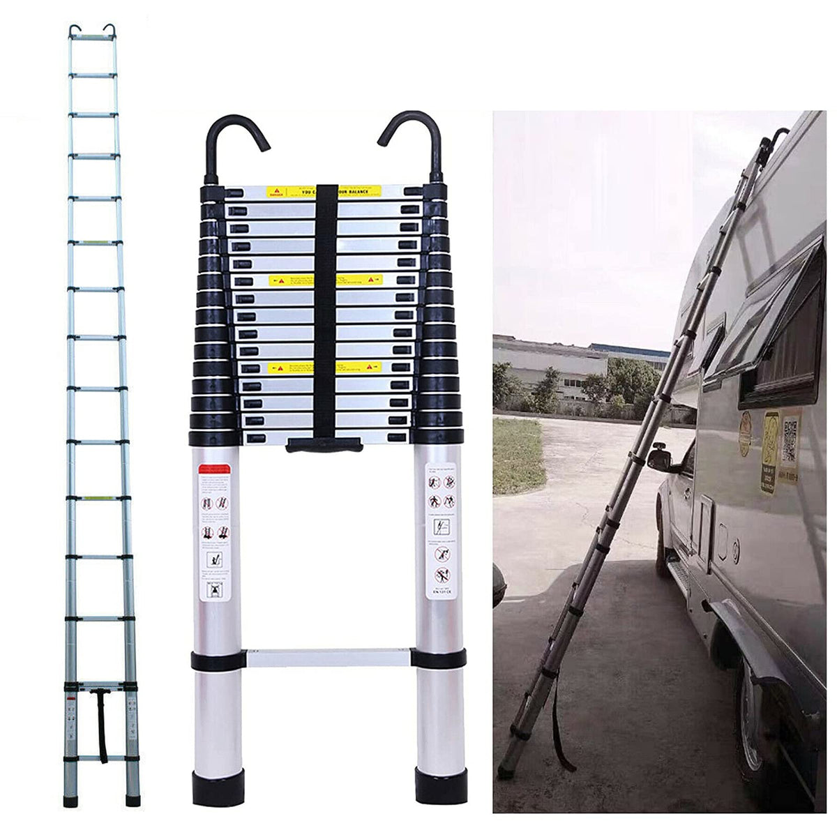 Telescoping Extension Ladder 20.34FT 330 Pound Capacity L72879