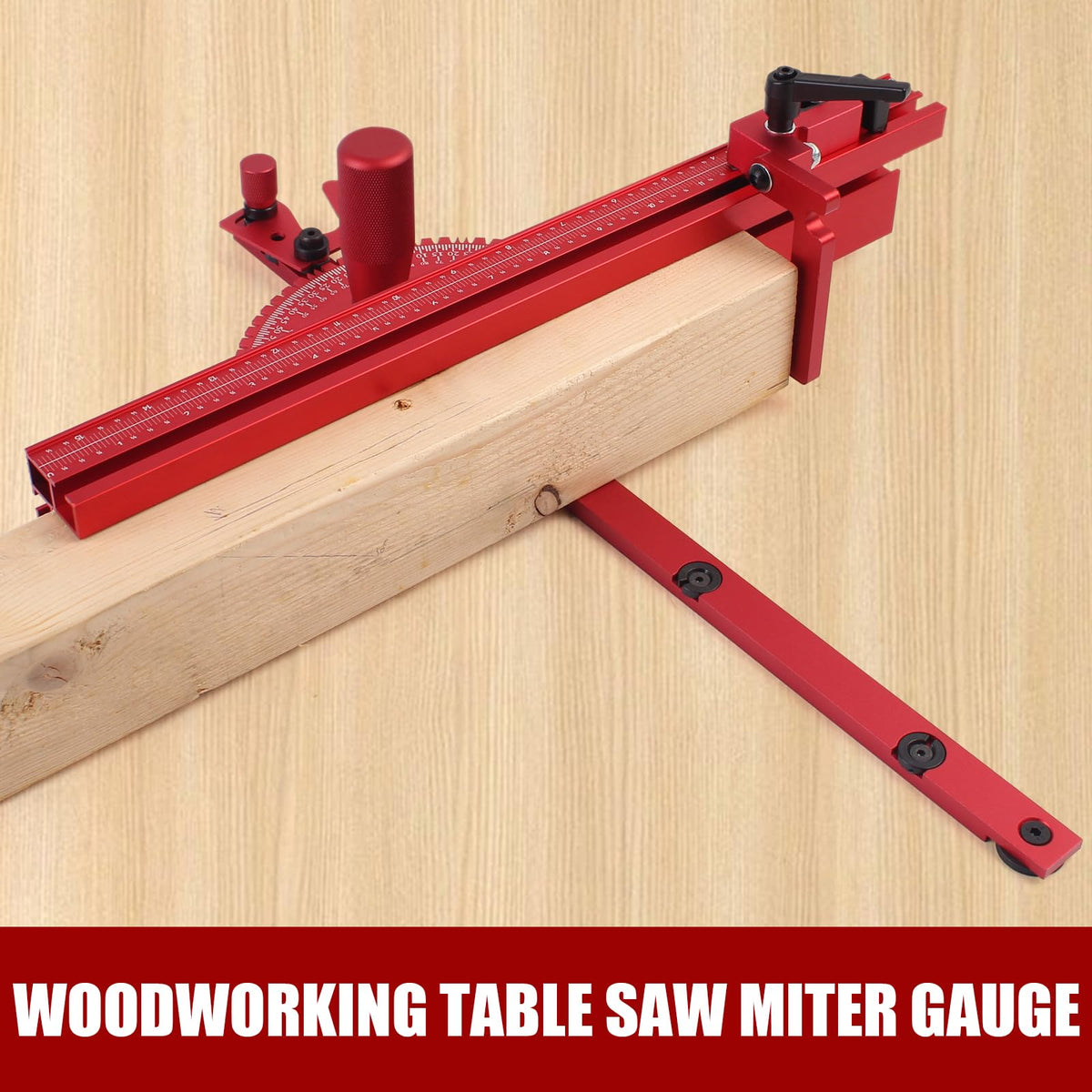 Aluminum Precision Miter Gauge with T-Track Fence and Flip Stop R569446