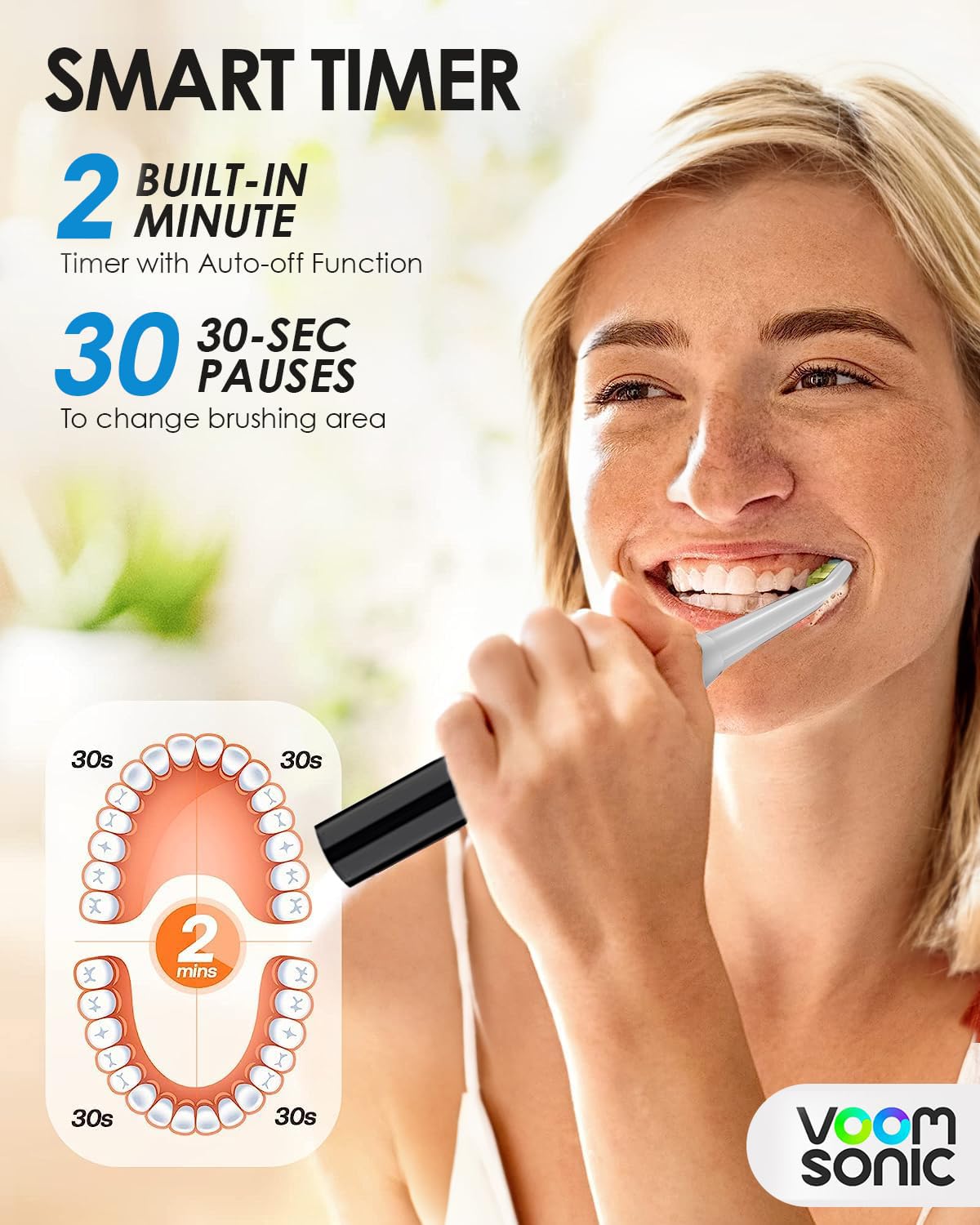 Black Blue 2-Pack Travel Electric Toothbrush Y480741