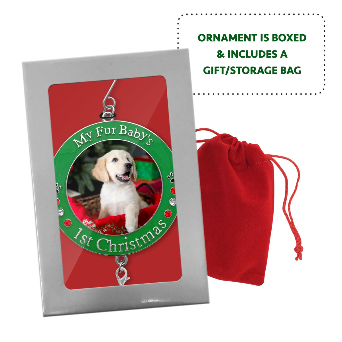 Dog Christmas Photo Ornament 3-Pack 3 Inch Z12349
