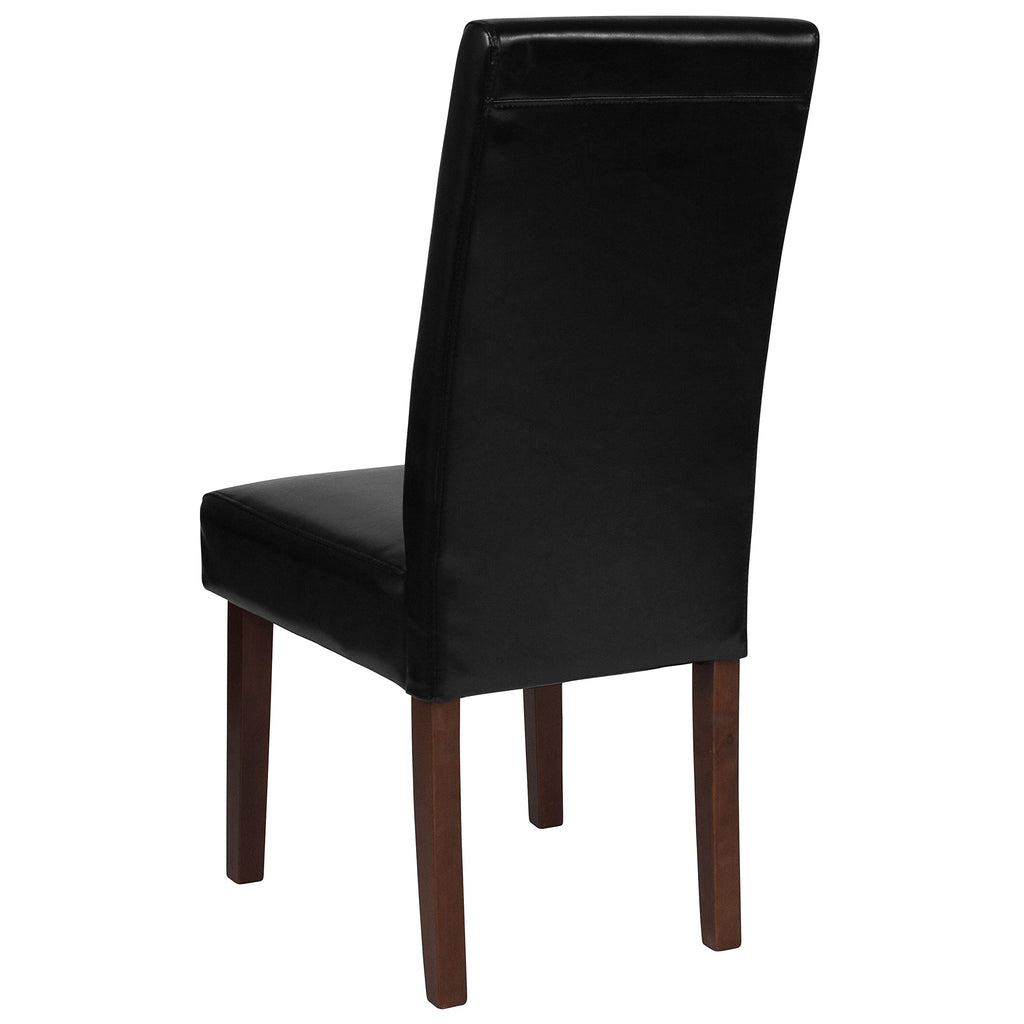 Black Faux Leather Parsons Chair 6-Pack O972