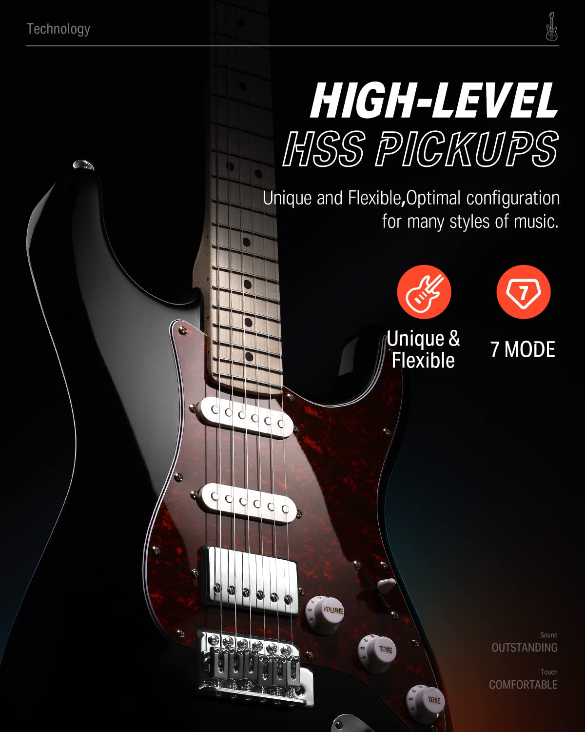 Electric Guitar HSS Coil Split A523