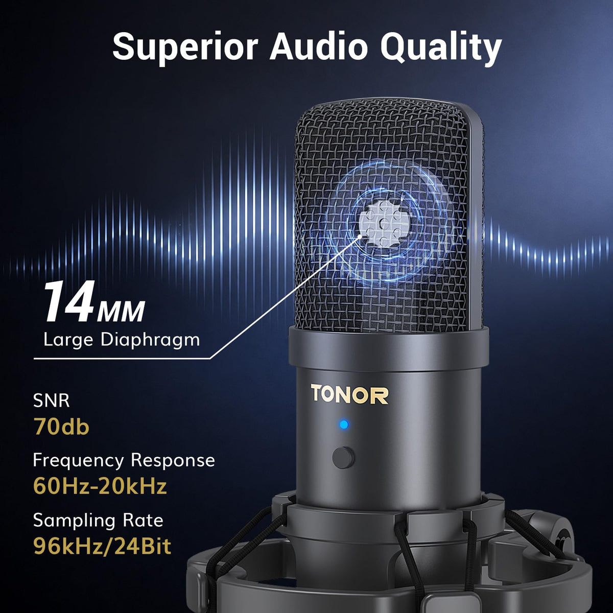 USB Condenser Microphone with Boom Arm Kit M6747