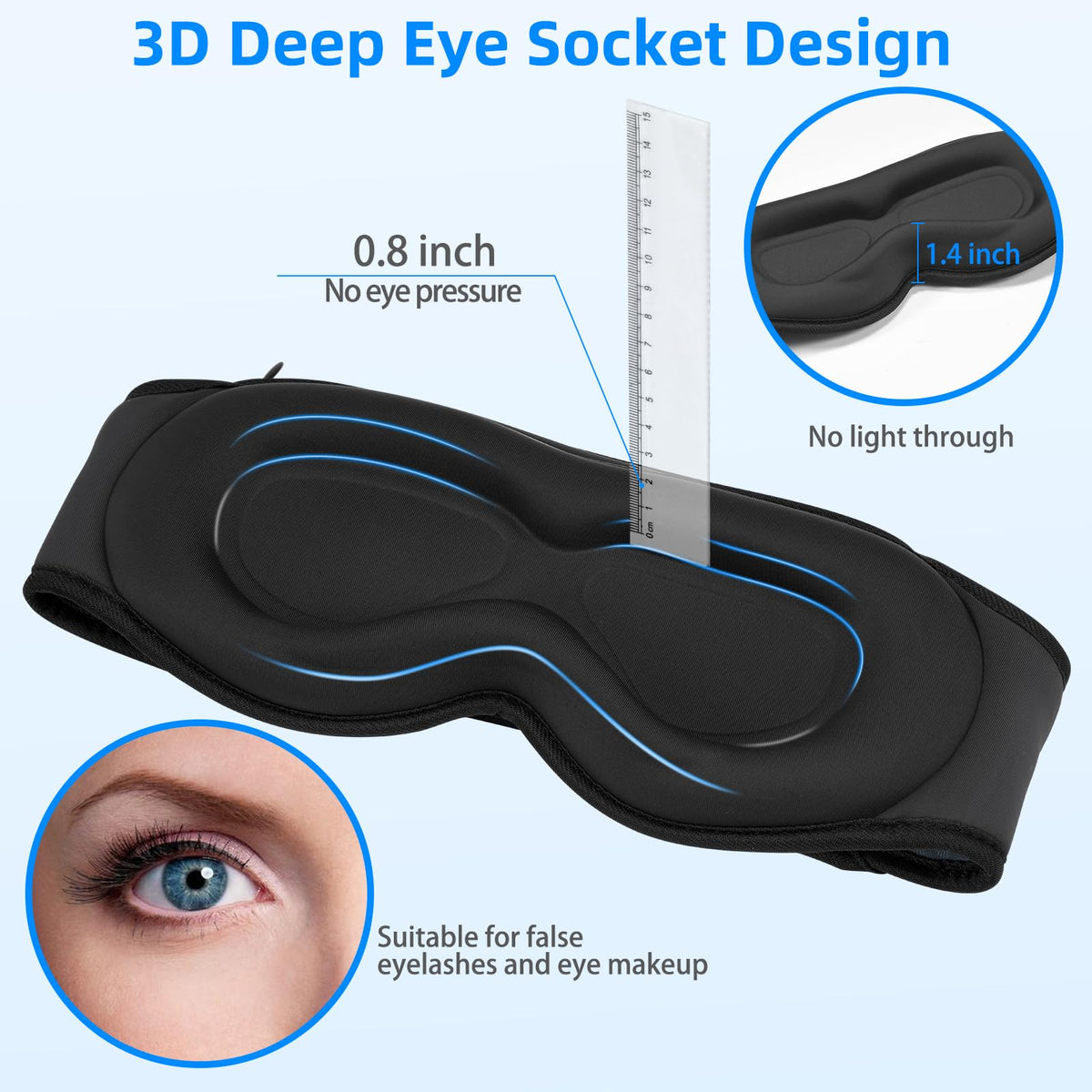 Adjustable Bluetooth 3D Sleep Mask N12061