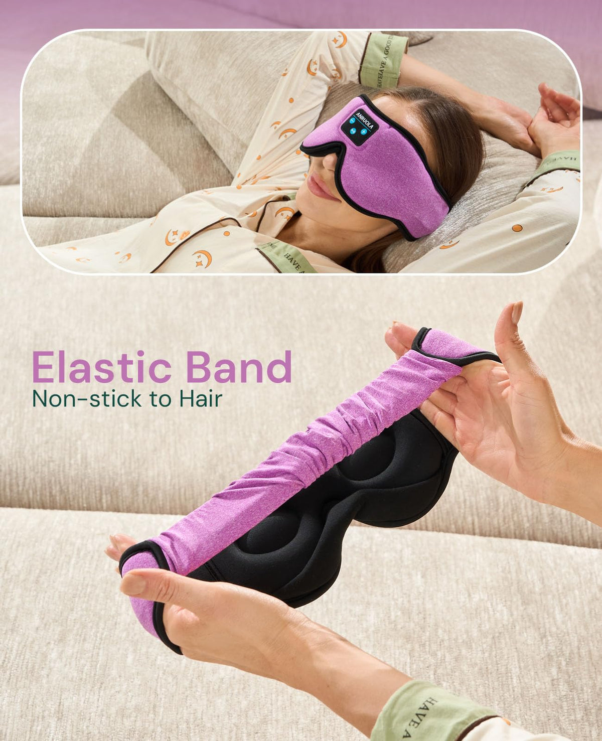 Bluetooth Sleep Mask with Blackout Eye Mask E93734