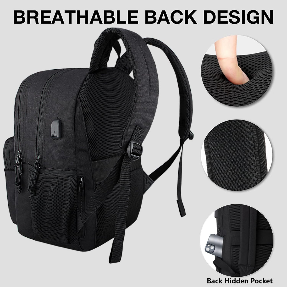 Anti Theft Laptop Backpack with USB Charging Port L9083