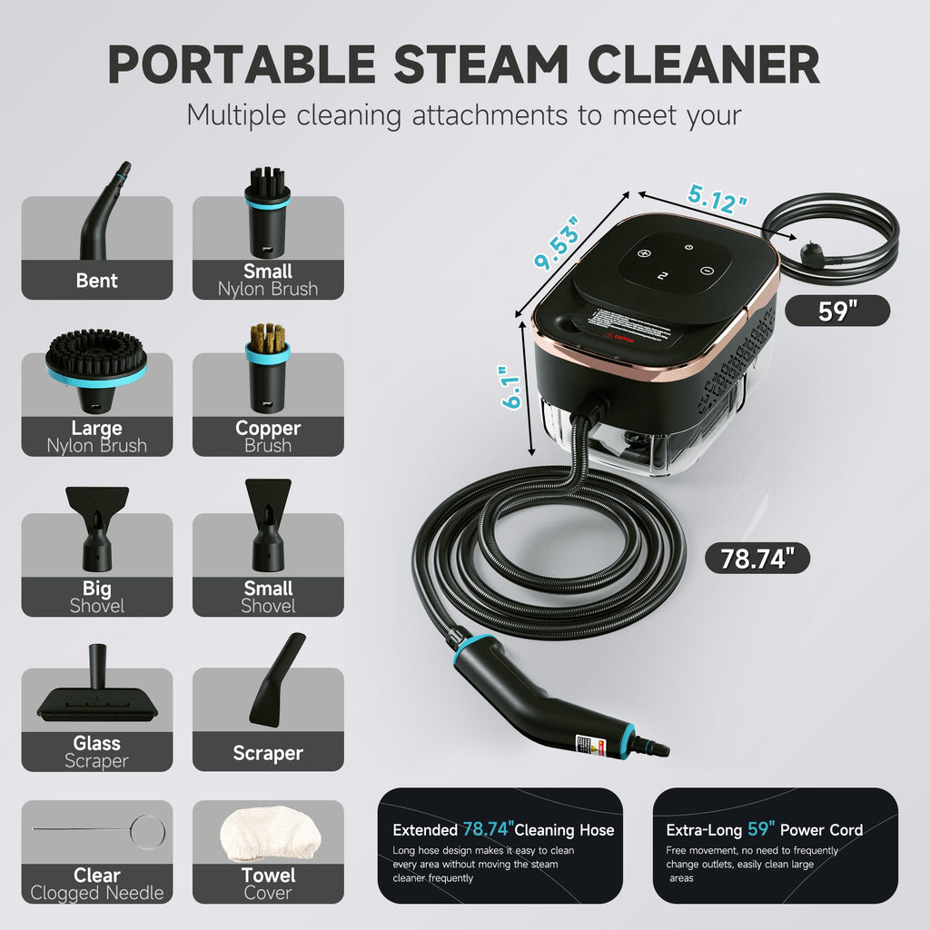 Steam Cleaner with Replacement Heads B189668