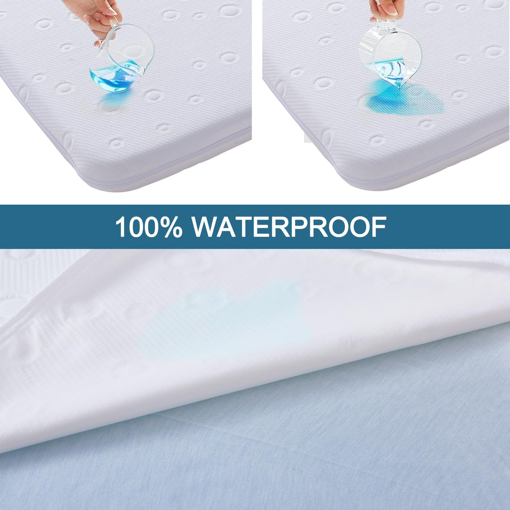 Baby Bassinet Mattress, 42" x 24" x 2" Dual Sided Gel Memory Foam with Removable Cover O797