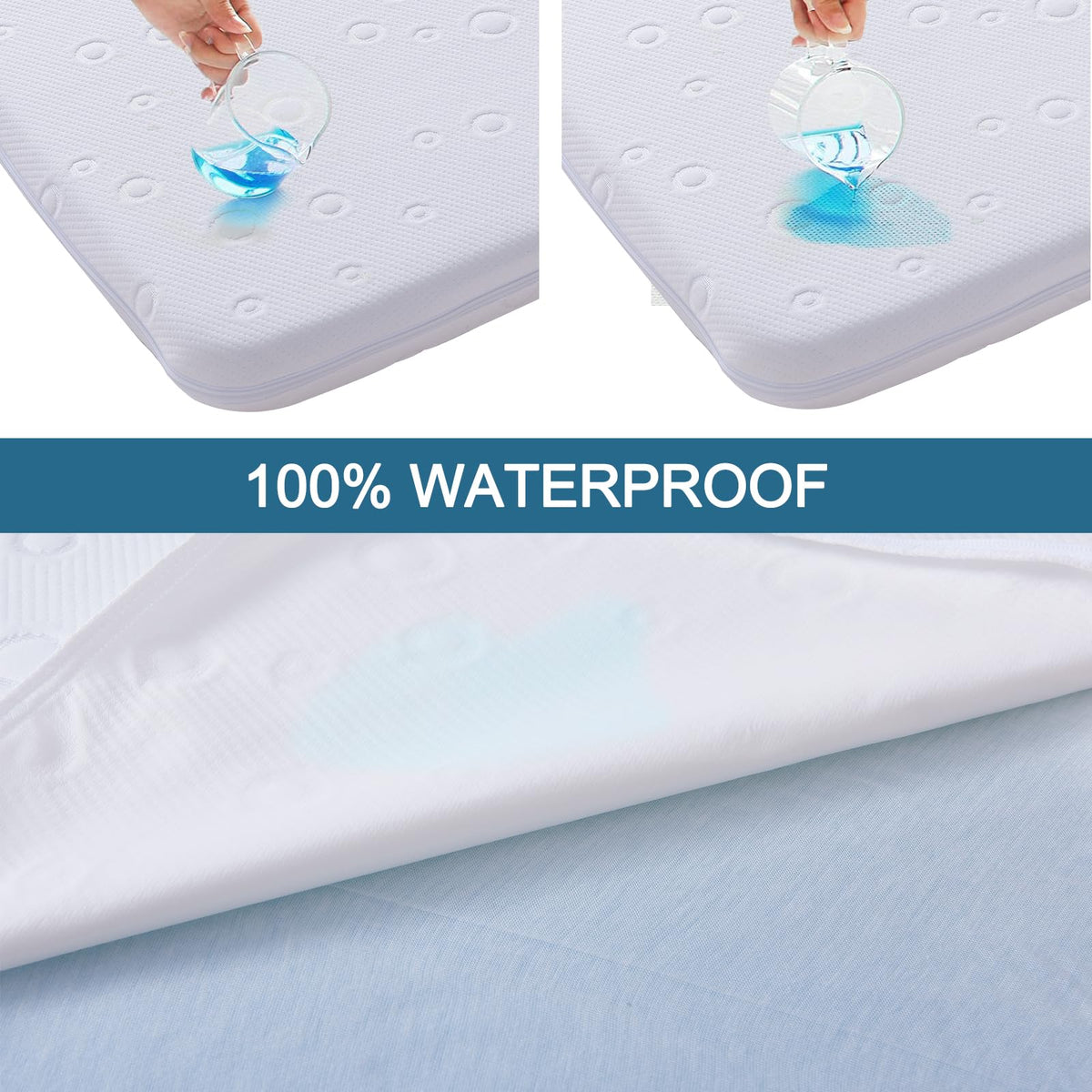Baby Bassinet Mattress, 42" x 24" x 2" Dual Sided Gel Memory Foam with Removable Cover O797
