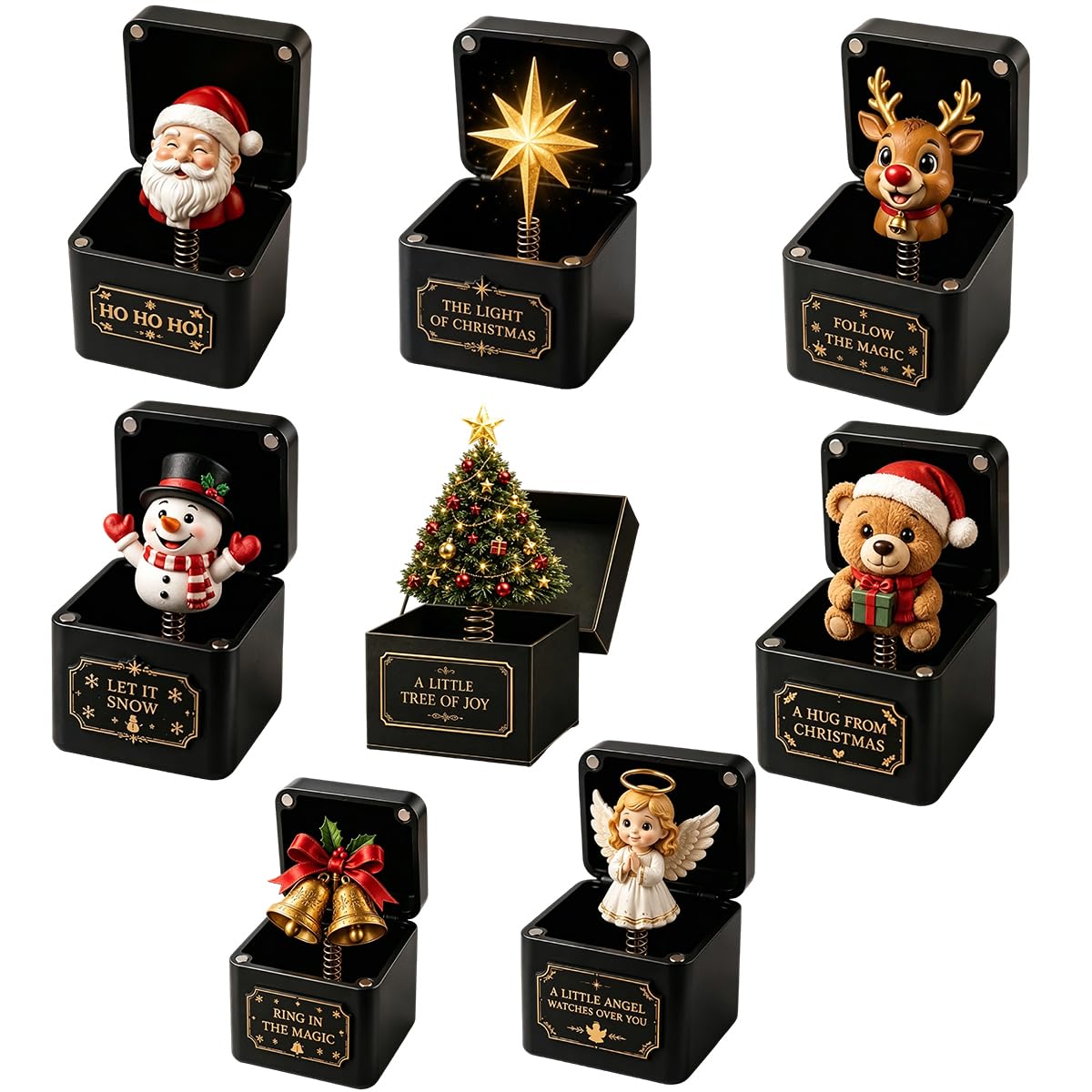 Black & Gold Pop-Up Jack in the Box I53703