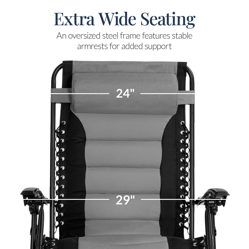 Oversized Padded Zero Gravity Chair Recliner U6412