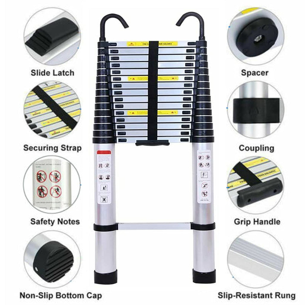 Telescoping Extension Ladder 20.34FT 330 Pound Capacity L72879