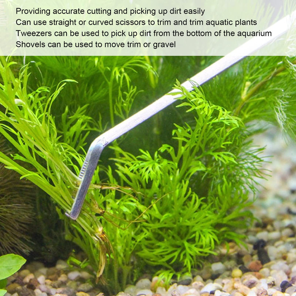 Aquarium Scissors and 5 in 1 Aquascaping Kit Stainless Steel 5 Piece Set K392