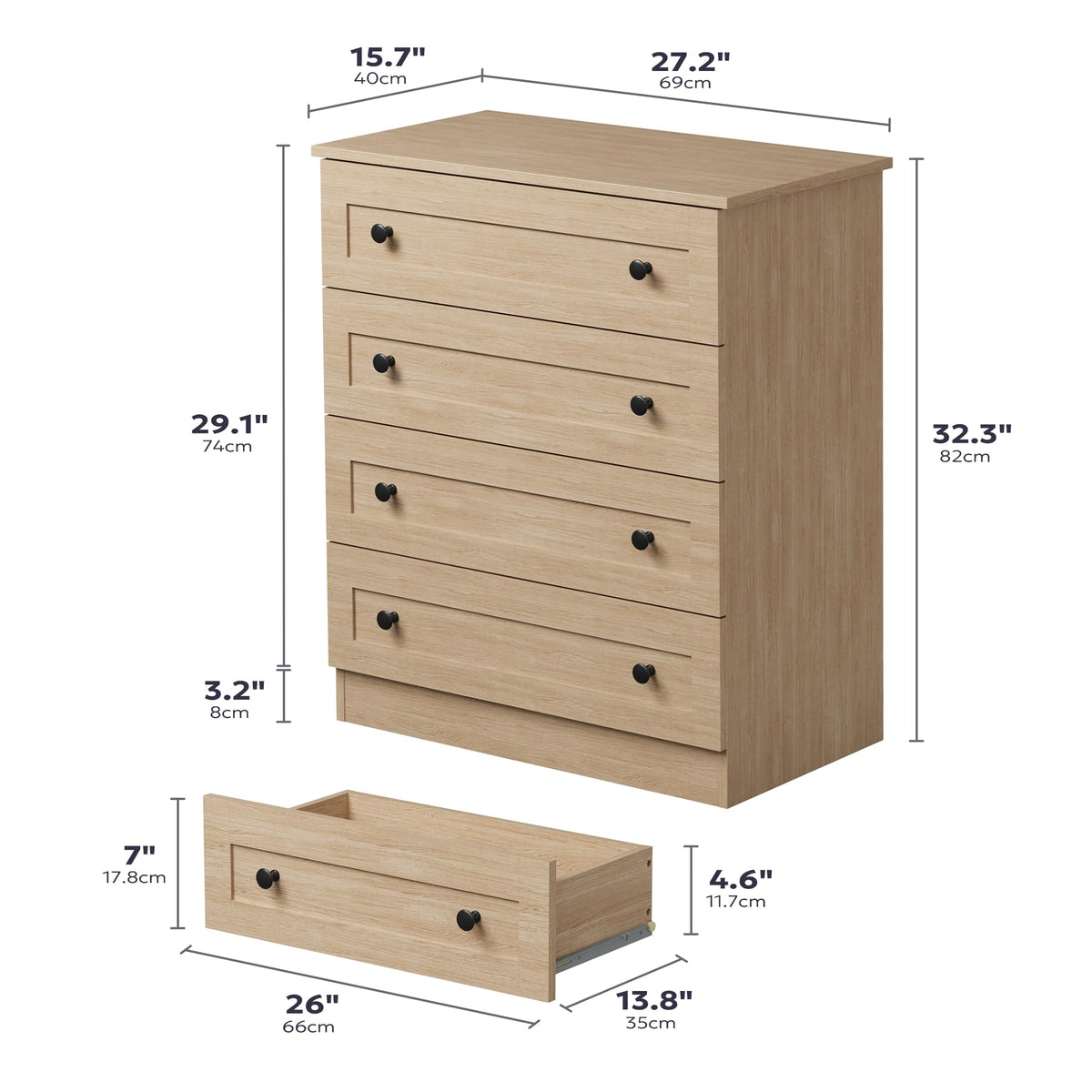4 Drawer Dresser Y73207
