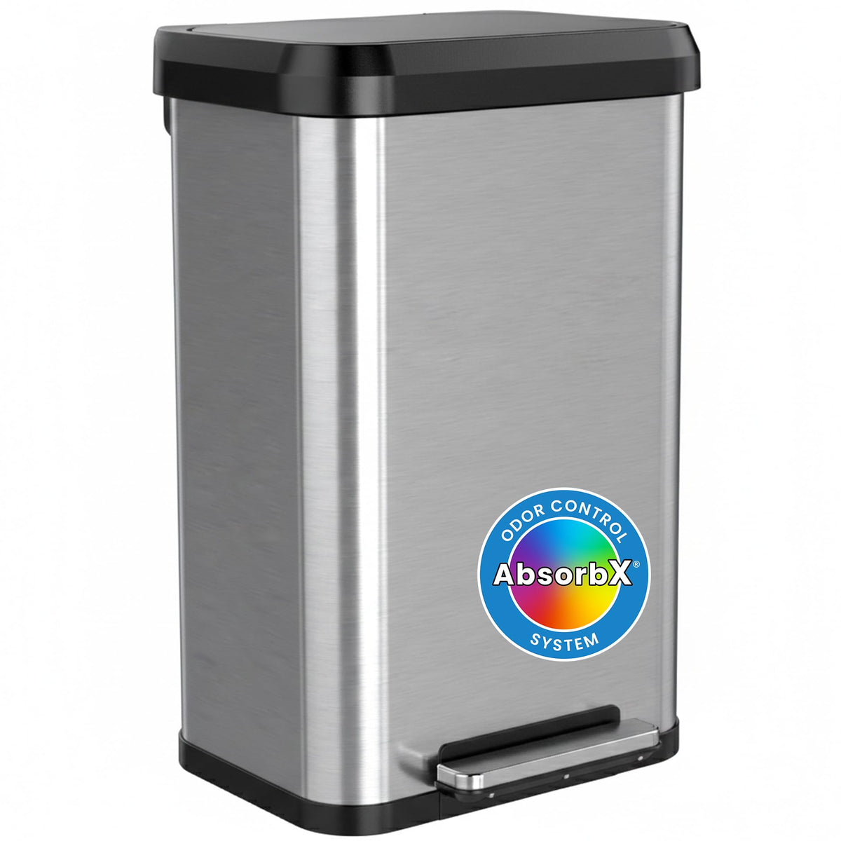 13.2 Gallon Stainless Steel Step Trash Can I398
