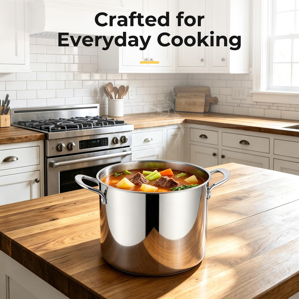8QT Stainless Steel Stock Pot with Lid N599920