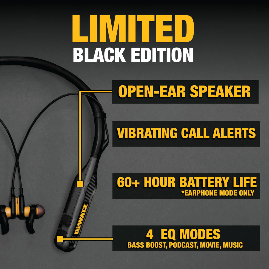 Black 2-in-1 Neckband Bluetooth Headphones P737376