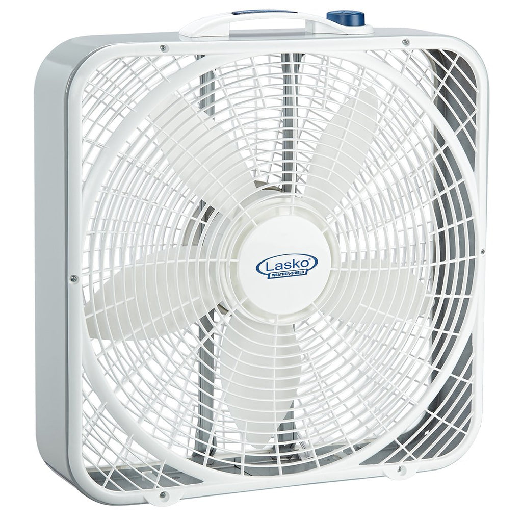 20 Inch 3 Speeds White Box Fan with Carry Handle Q679