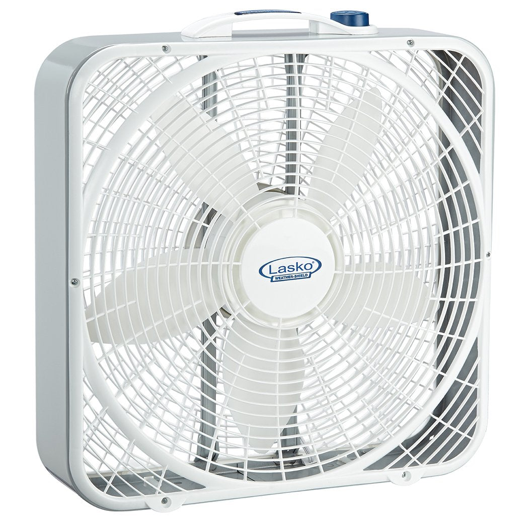 20 Inch 3 Speeds White Box Fan with Carry Handle Q679