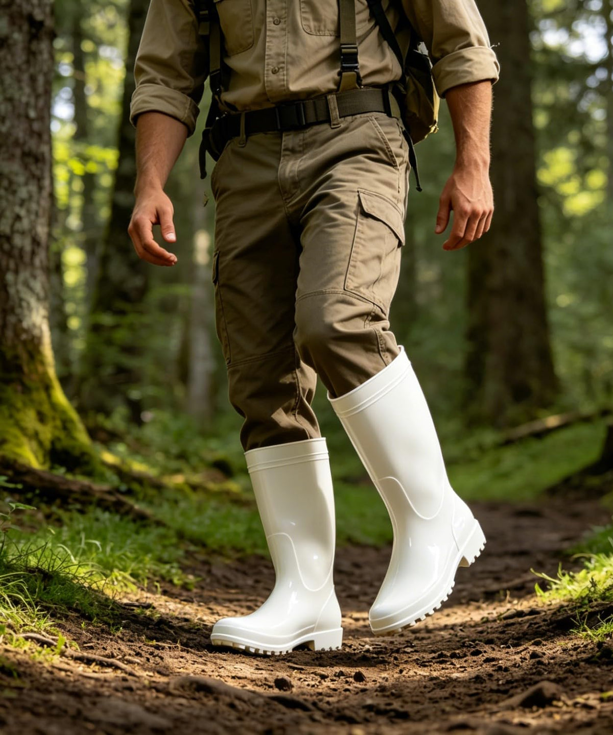 Mid-Calf Waterproof Anti-Slip Rubber Boots Q253