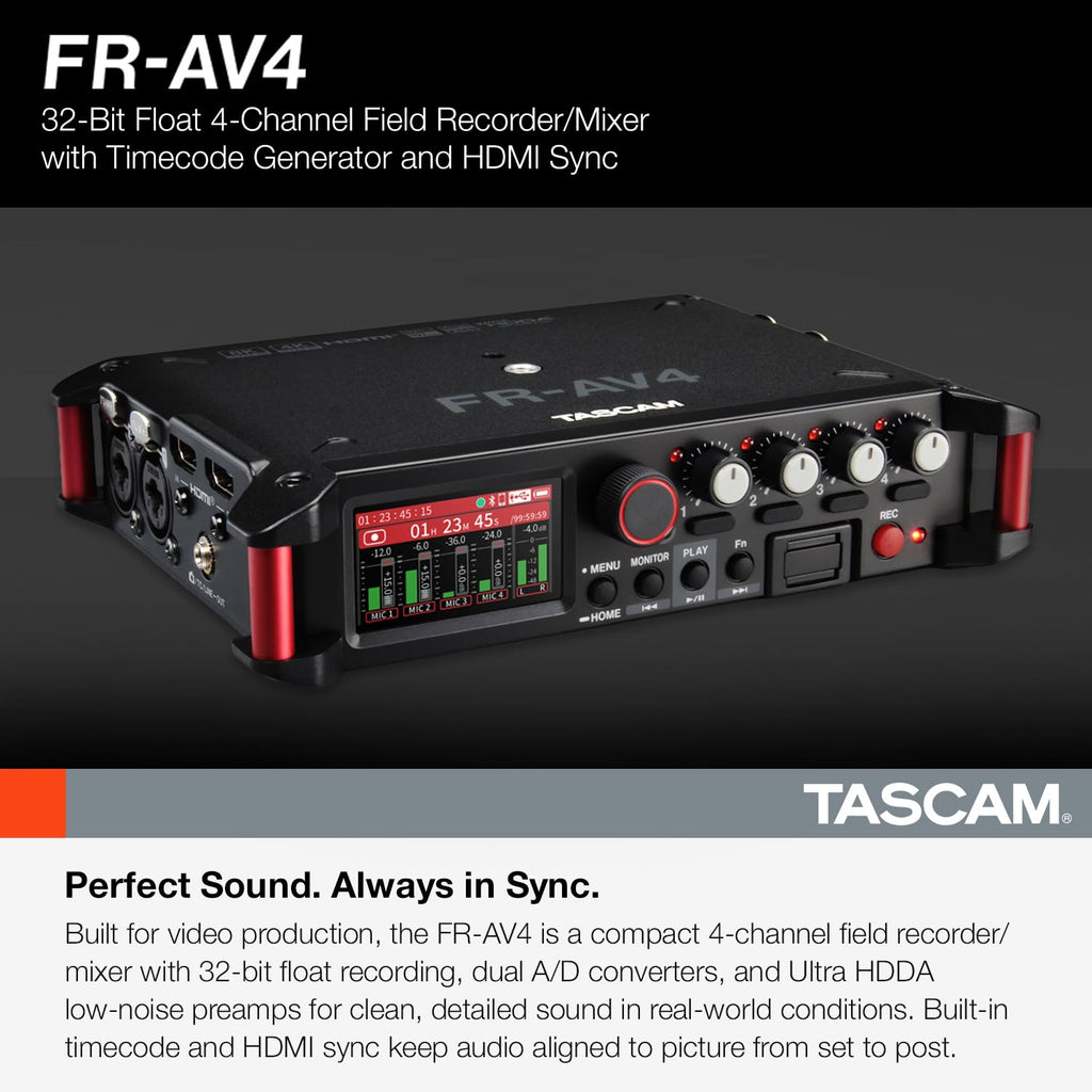 4-Channel 32-Bit Float Field Recorder with Mixer U33034