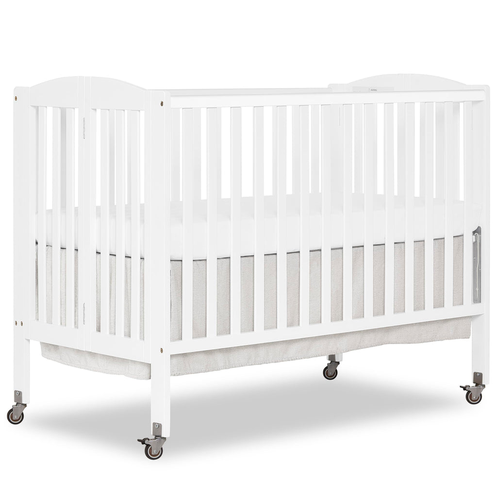 Full Size 2-in-1 Folding Baby Crib White U803