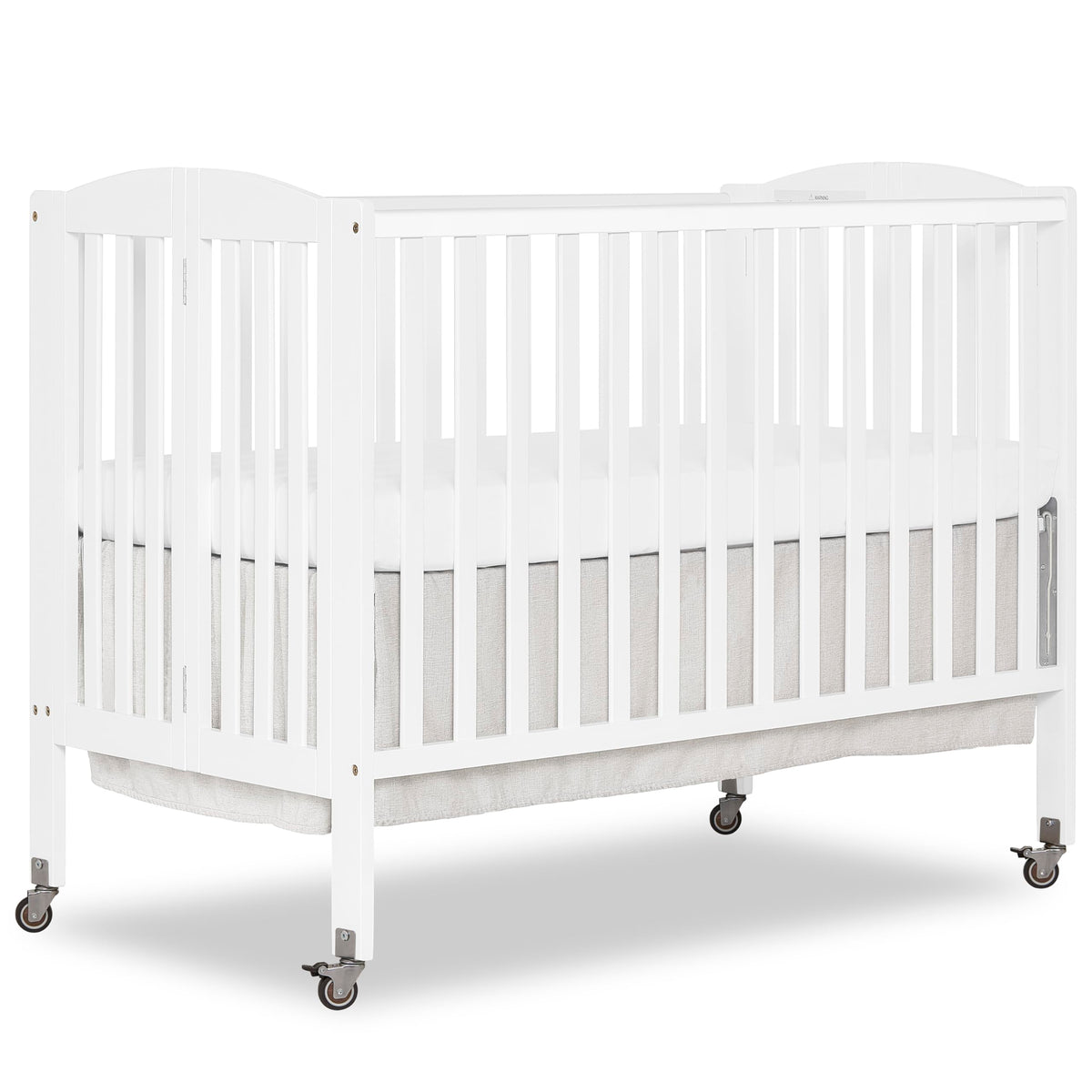 Full Size 2-in-1 Folding Baby Crib White U803