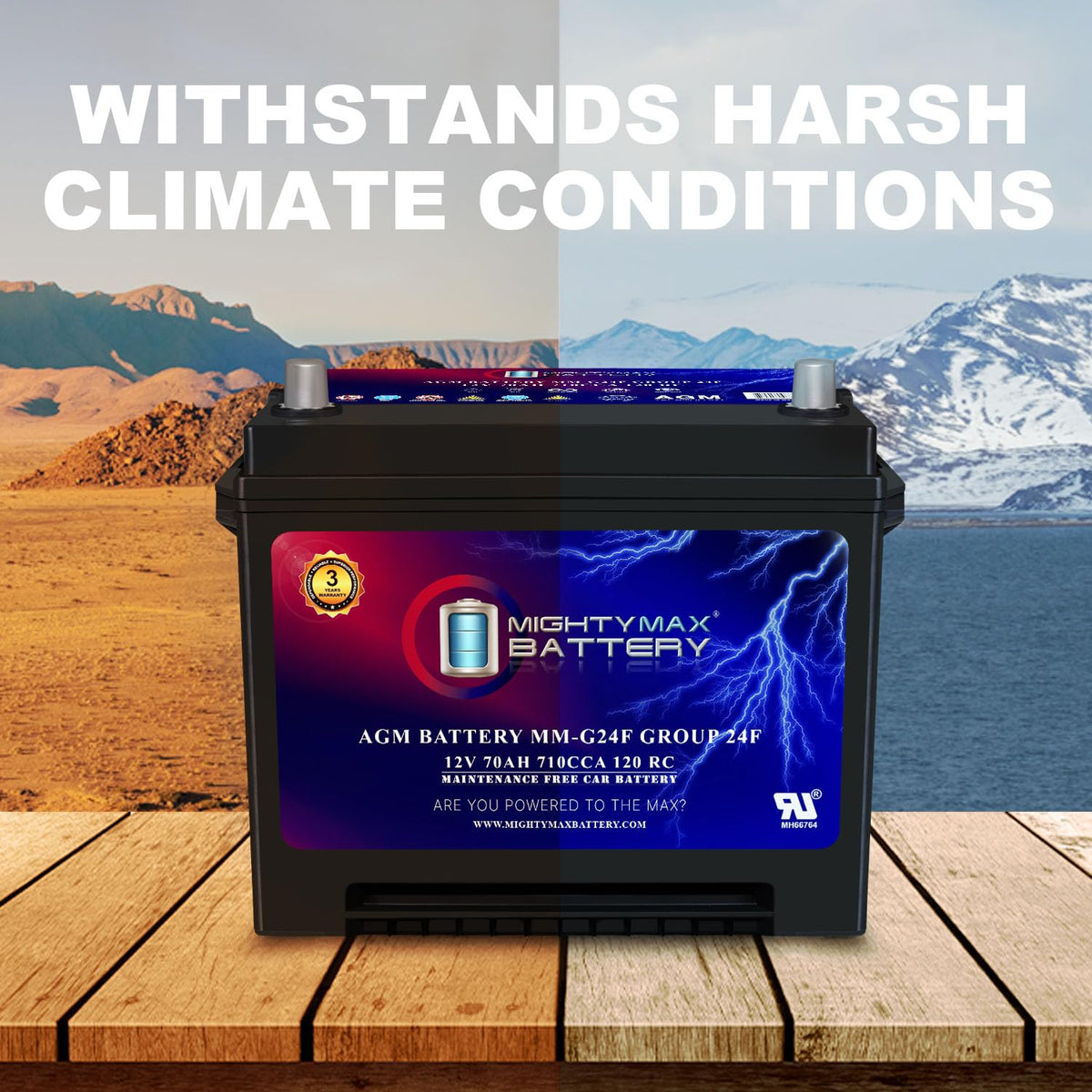 12V 70Ah AGM Replacement Battery E650