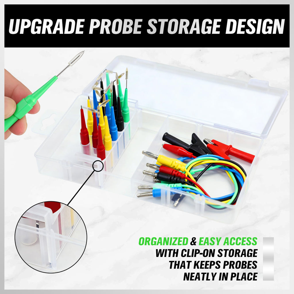 22-Piece Back Probe Kit with Test Leads and Alligator Clips D8963
