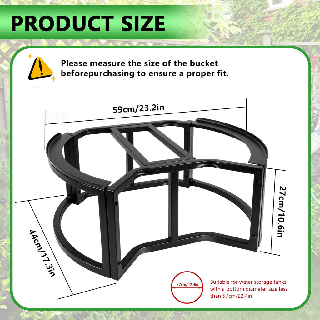 Heavy-Duty Stainless Steel Rain Barrel Stand E9784