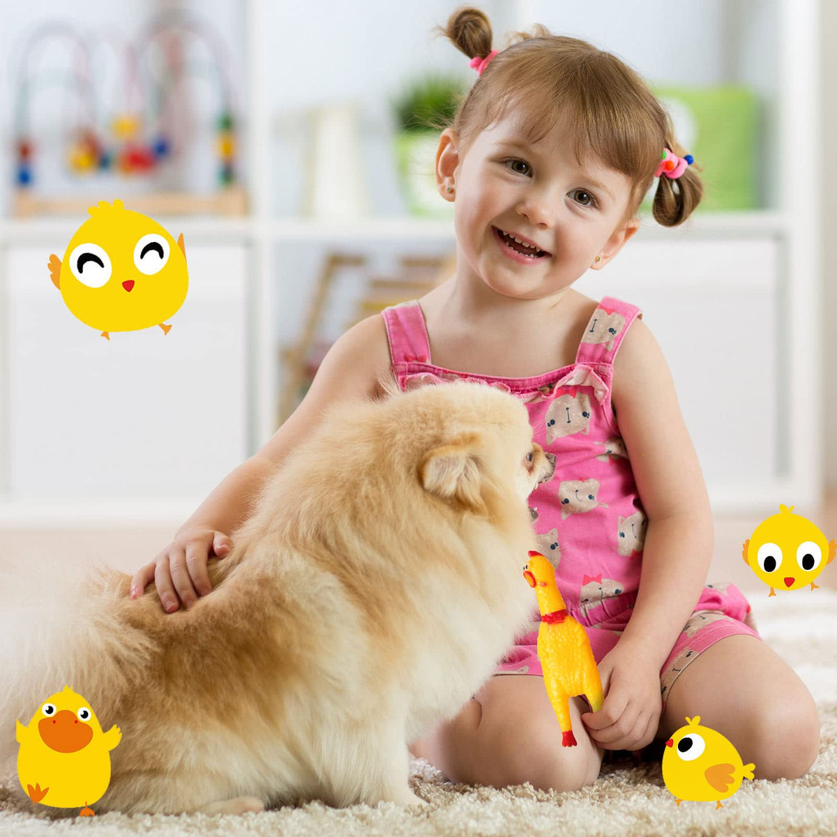 50 Pcs Yellow Rubber Chickens V80861