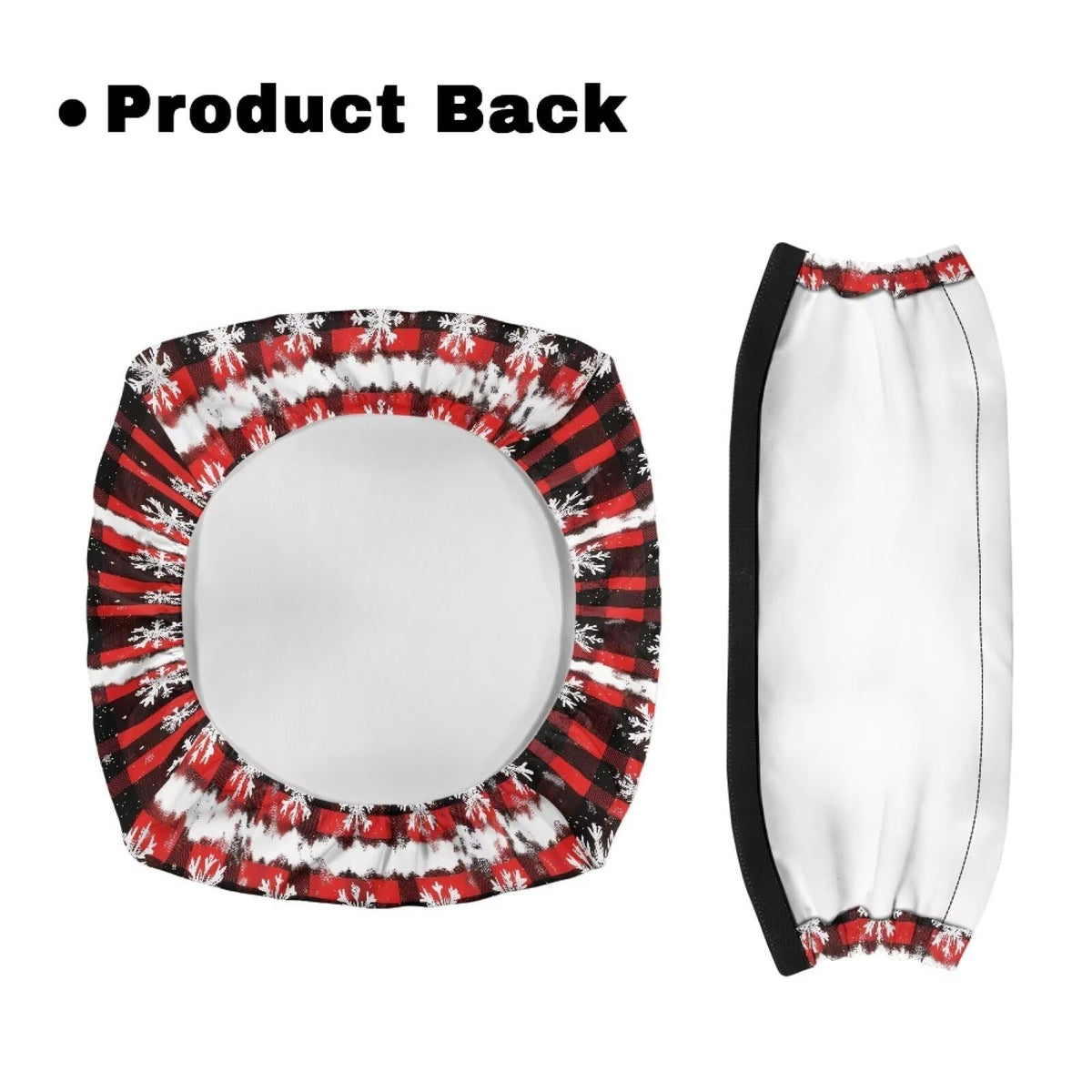Snowflake Red Plaid Rollator Walker Seat and Backrest Cover Set H819