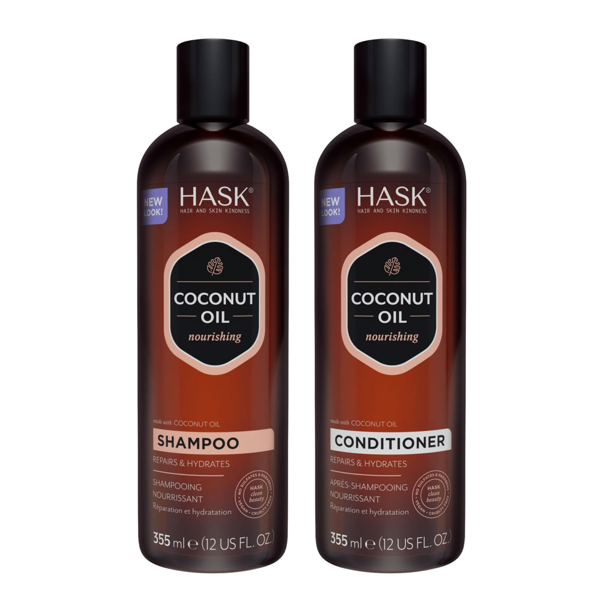 Coconut Nourishing Shampoo + Conditioner Set Sulfate-Free 12oz each I10029