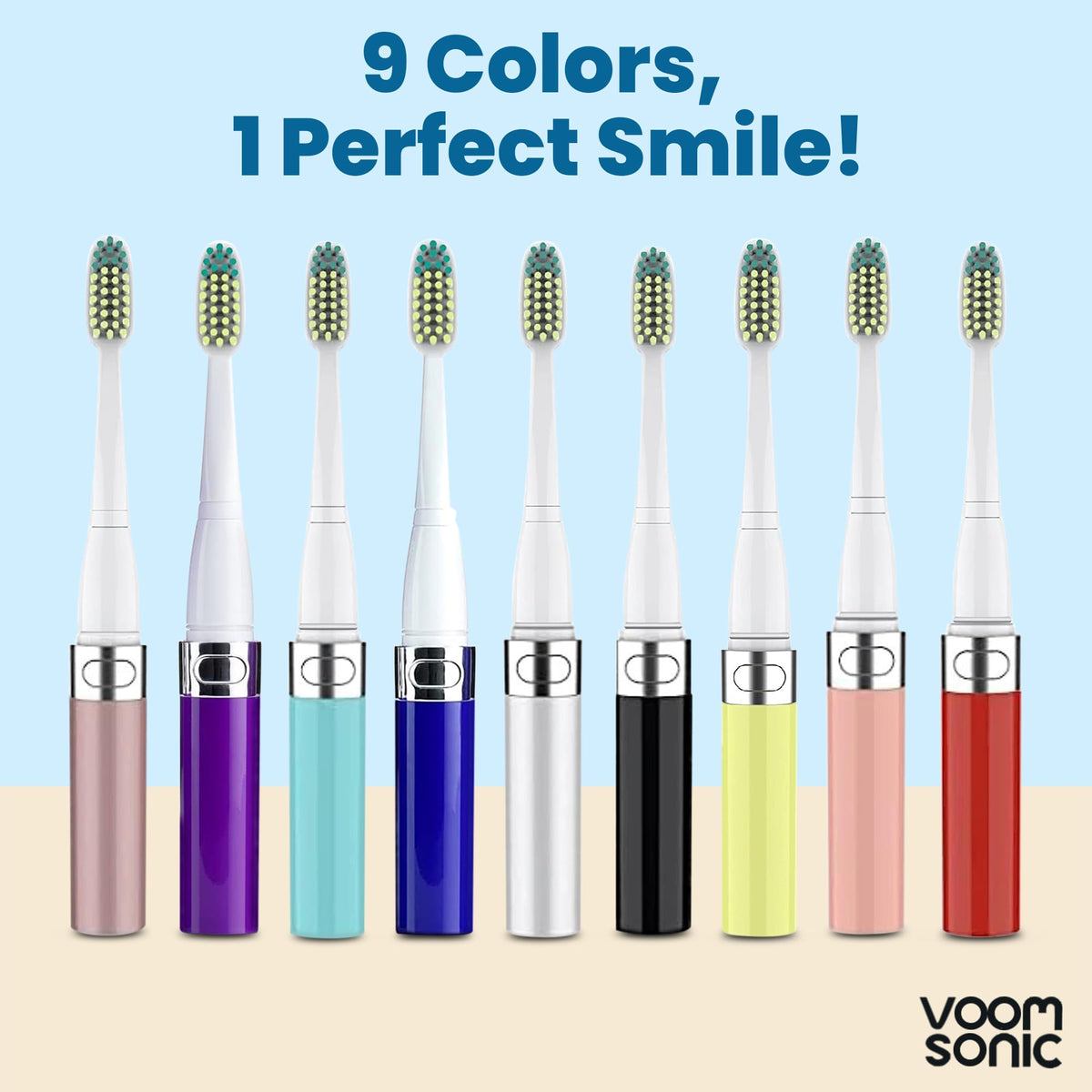 Black Blue 2-Pack Travel Electric Toothbrush Y480741