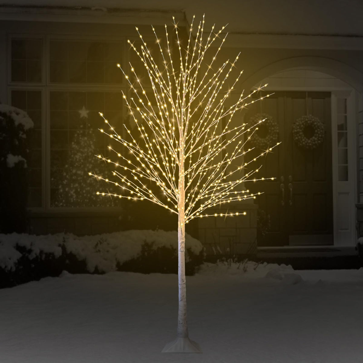 6FT Lighted Birch Tree with 880 LED Lights S9774