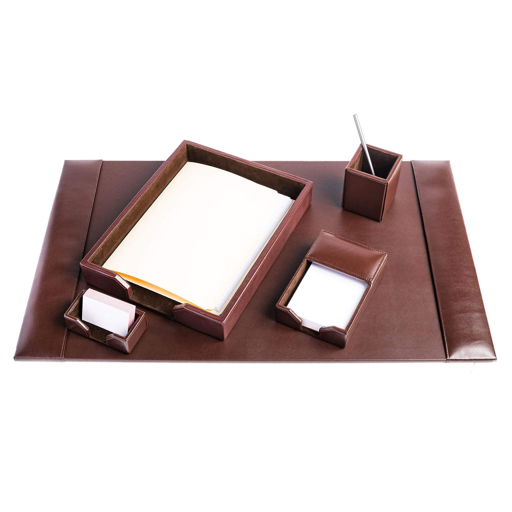 Bonded Leather Desk Set 5 Piece B90037