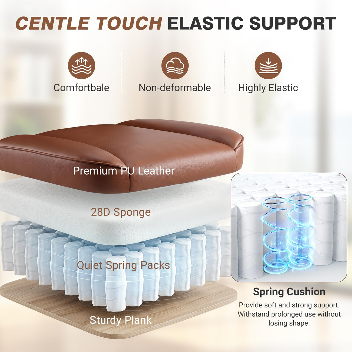 Big and Tall Leather Office Chair with Footrest G56062