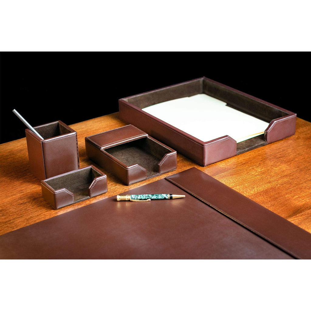 Bonded Leather Desk Set 5 Piece B90037